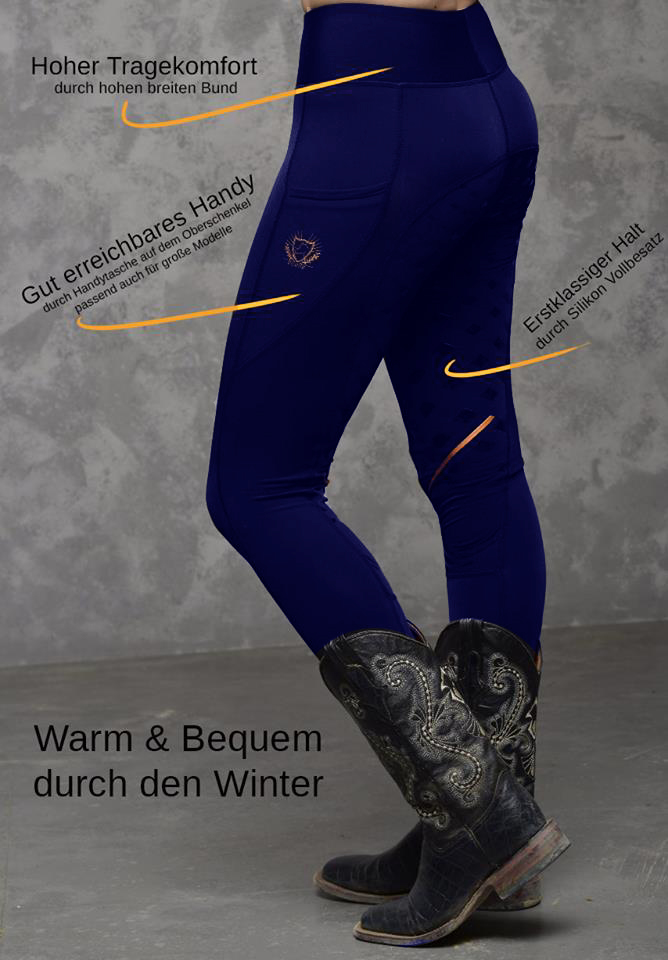 Reitleggings Winter Silikonbesatz 