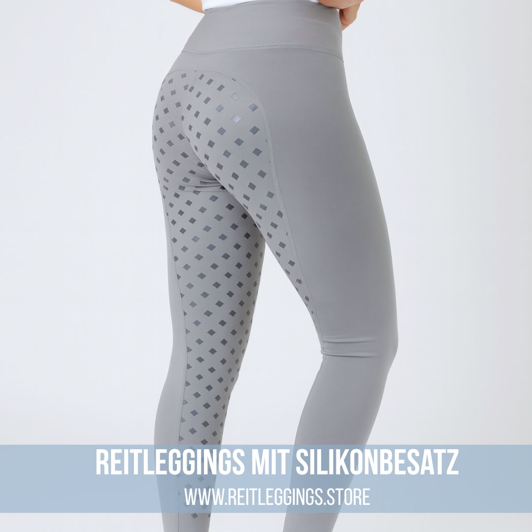 Reitleggings Winter Silikonbesatz Silikon