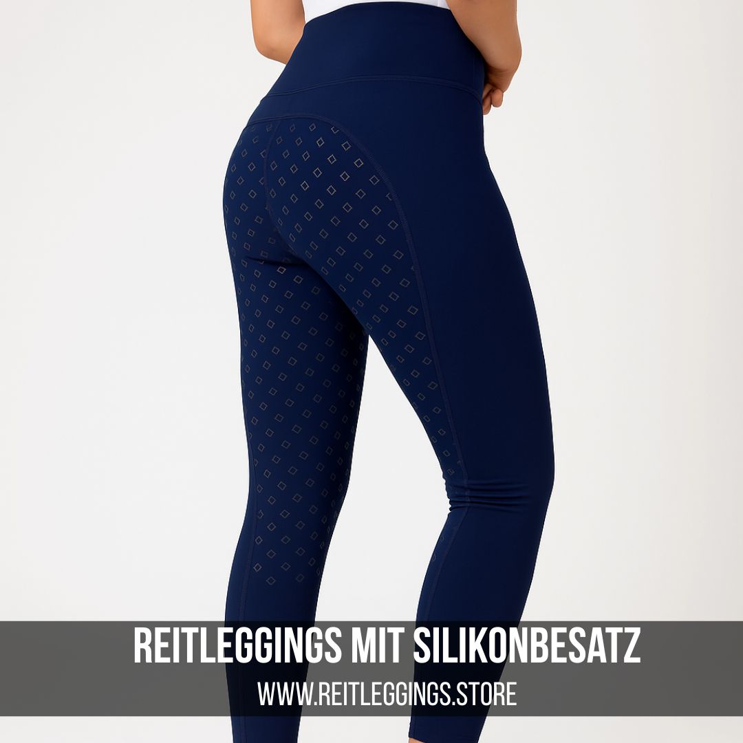 Reitleggings Winter Silikonbesatz Silikon